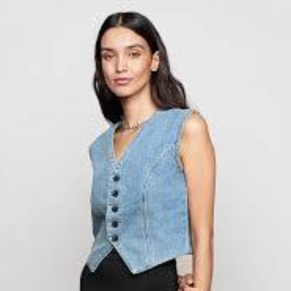 Fitted Denim Vest